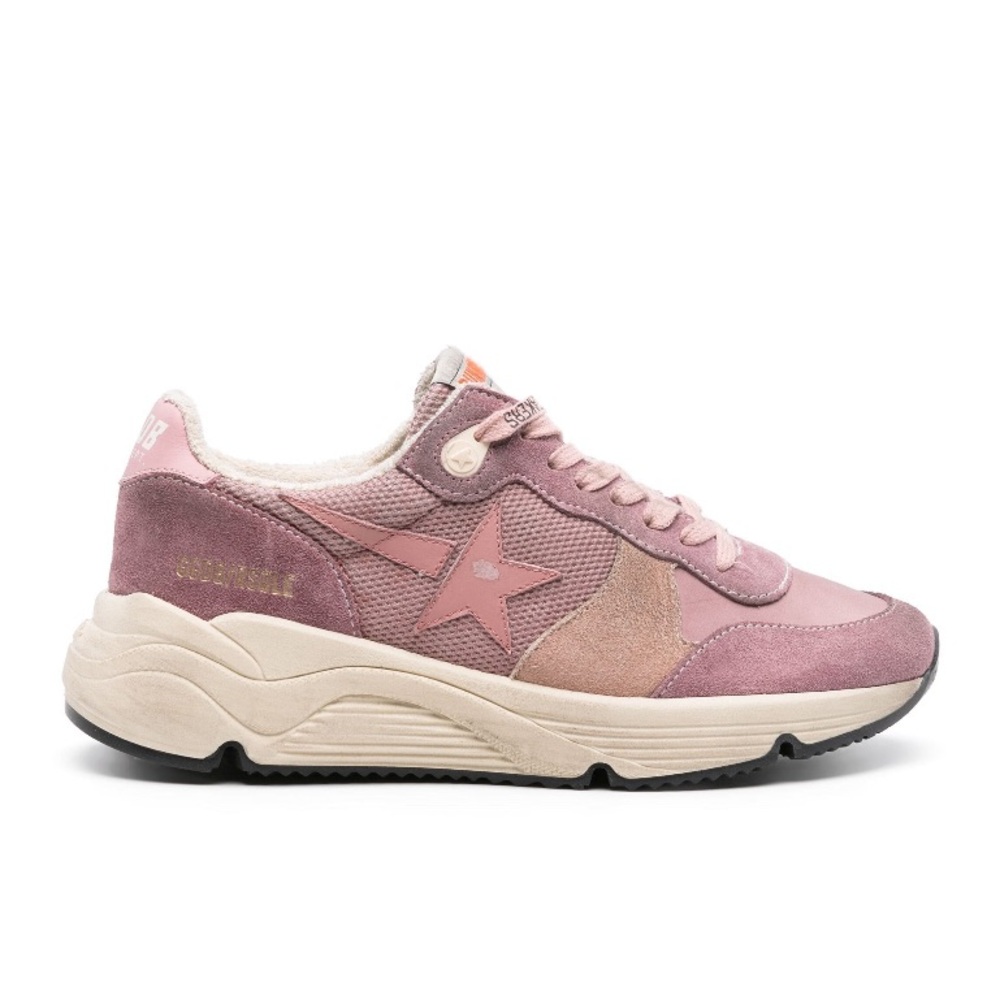 Golden Goose Pink and Cream Women’s Running-Style Sneakers